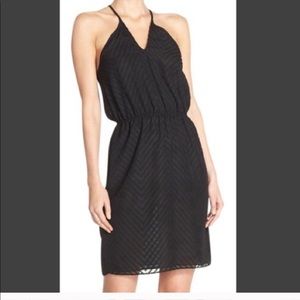 NWT Nordstrom chevron cross bodice blouson dress